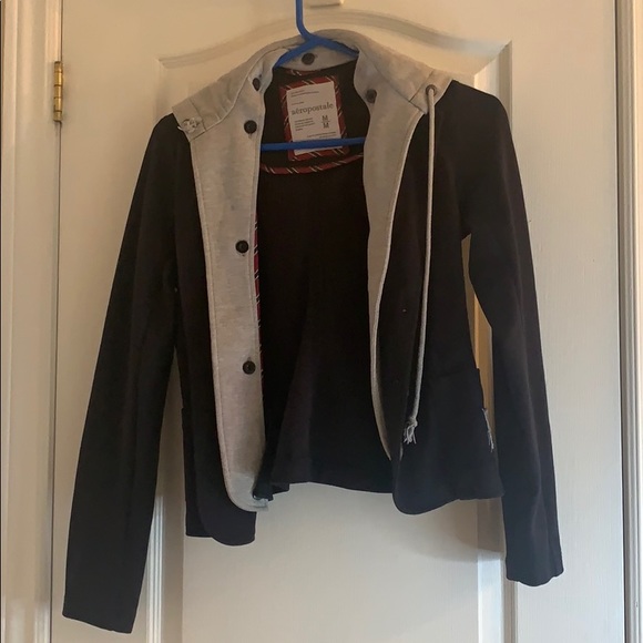 Navy Blue Blazer with Sweater Insert - Medium - Picture 2 of 8